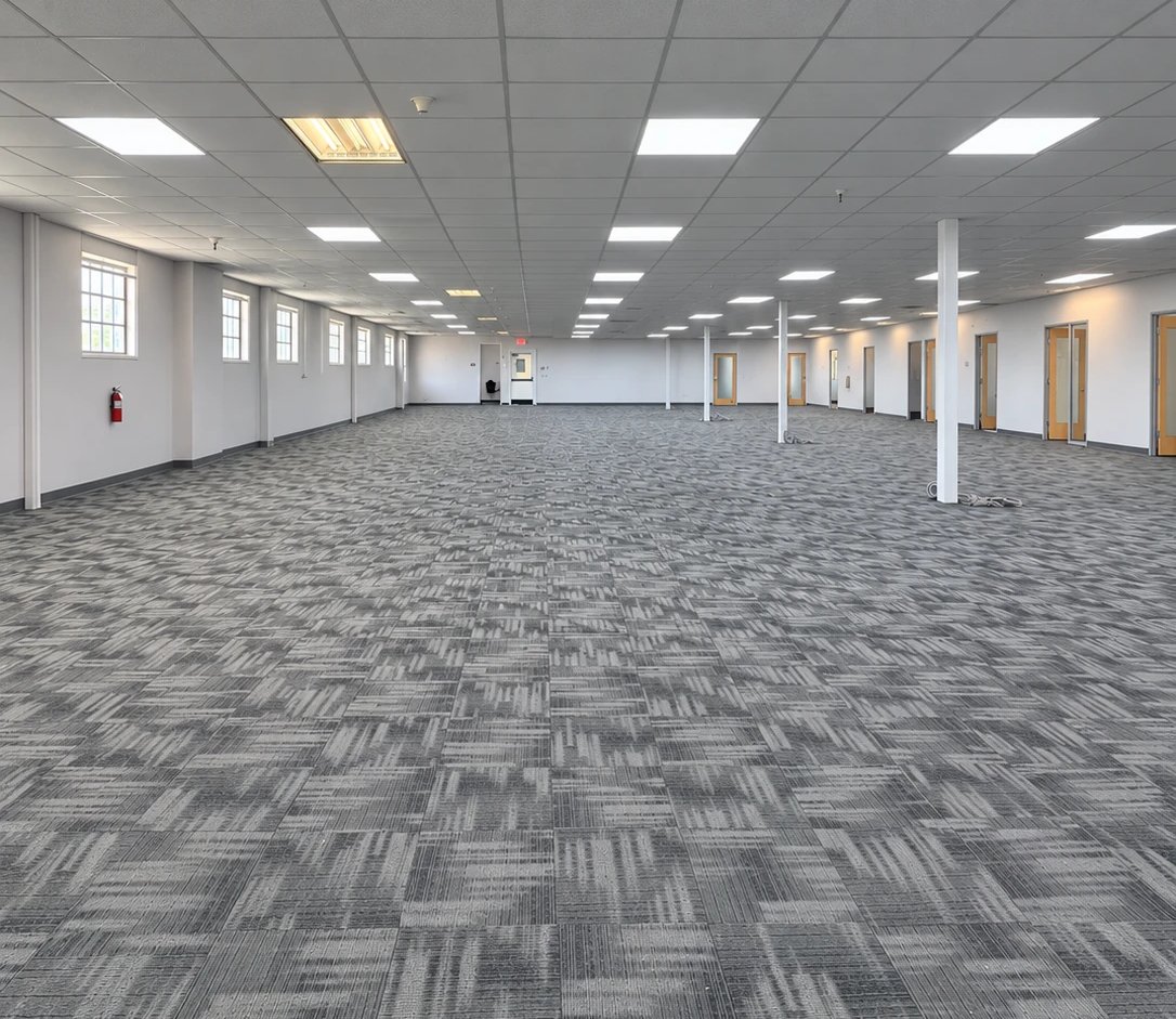 3200 Patrick Henry Drive today: an empty open floor